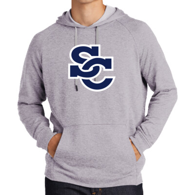 Adult Unisex Lightweight French Terry Pullover Hoodie - SC Logo Navy Thumbnail